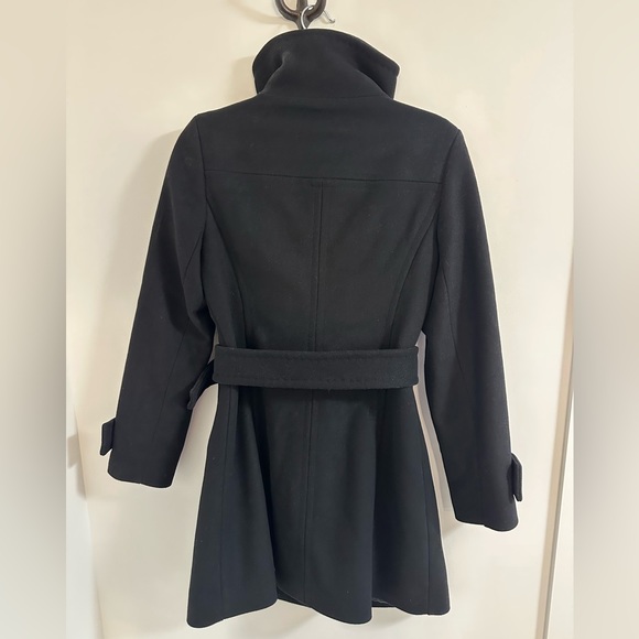 Babaton Black Italian Wool & Cashmere Blend Military Peacoat Sz Small - Picture 2 of 8